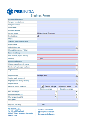 PBS INDIA Engine form